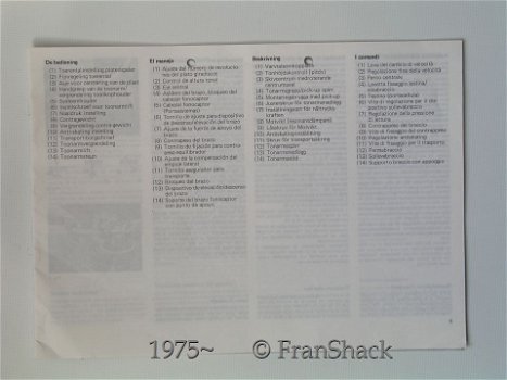 [1975] Gebruiksaanwijzing DUAL 504 platenspeler. DUAL - 1