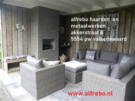 Alfrebo Buitenhaard Terrashaard Inbouwhaard Openhaard Grill - 0
