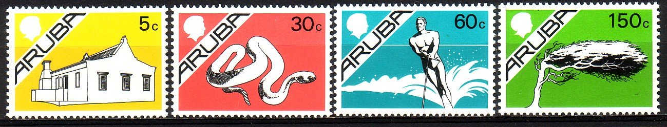 Aruba 5- 8 postfris. 1986. - 0