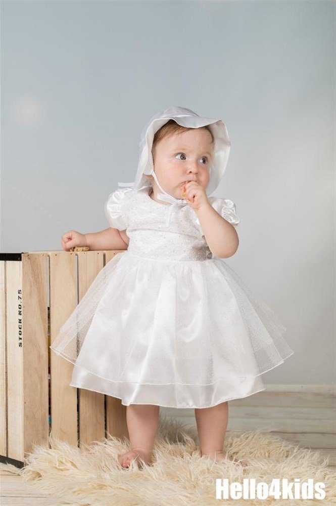 New born baby haarbandje doop mutsje fotoshoot - Afbeelding 4