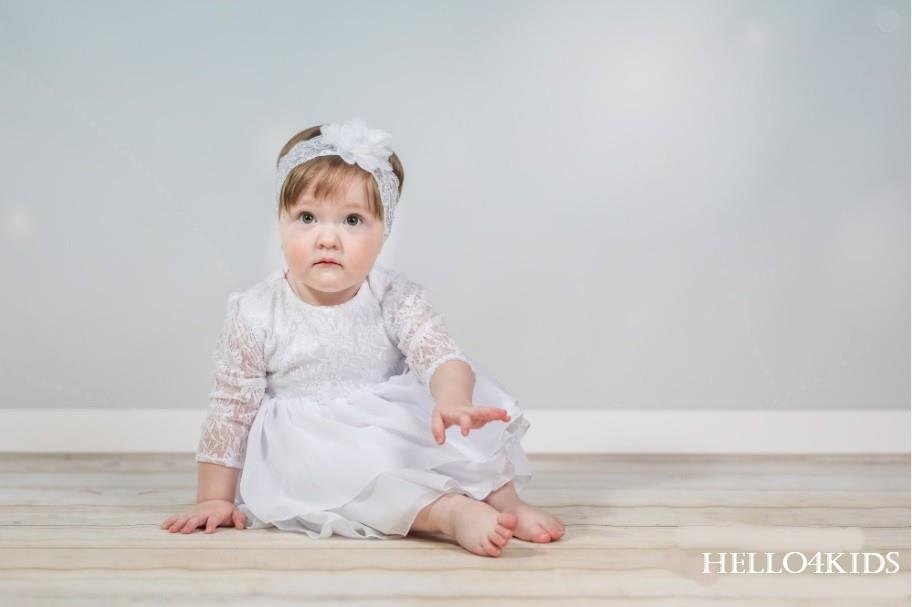 New born baby haarbandje doop mutsje fotoshoot - Afbeelding 5