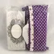 Zakdoekjes houder/etui cadeauset Paars & wit polkadot - 0 - Thumbnail