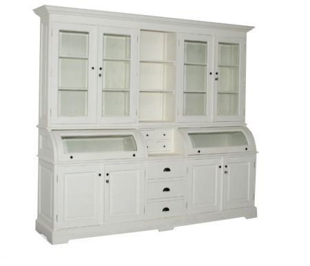 White wash apothekerskast 200 x 210cm handpainted - nr. 1