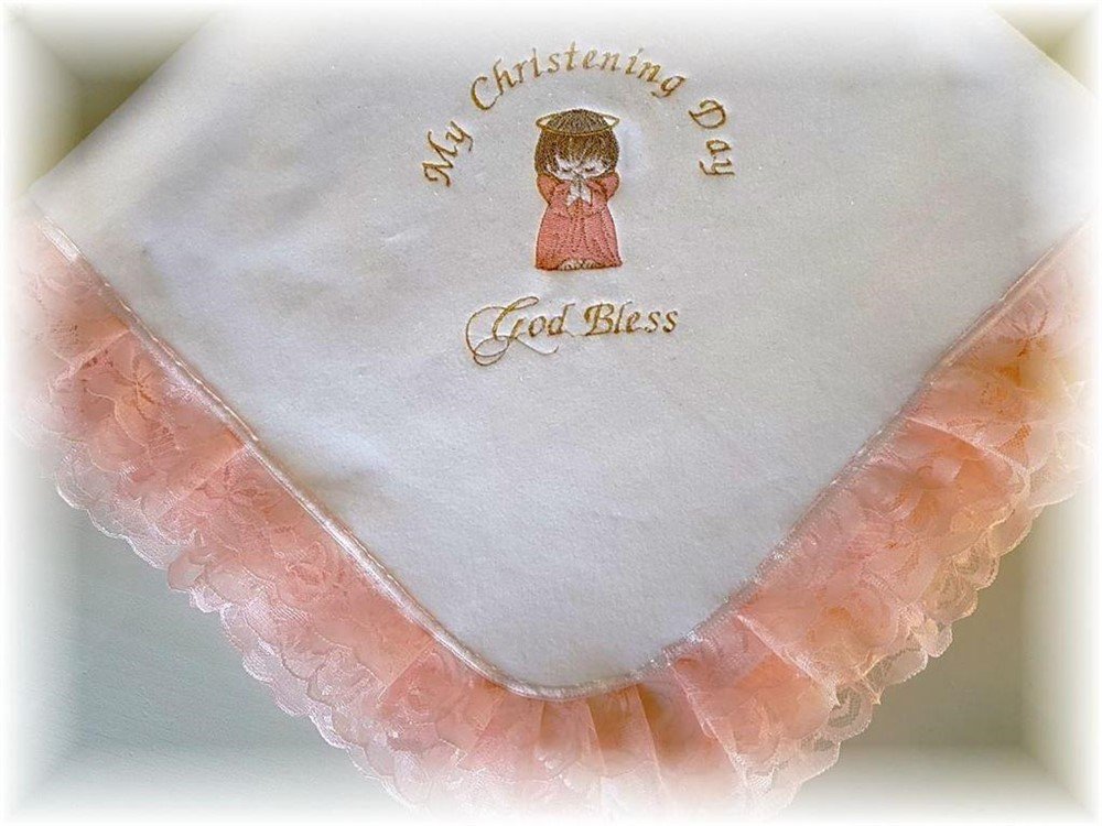doopkleding doopdeken geboorte cadeau slabbetje mijn doop - Afbeelding 4