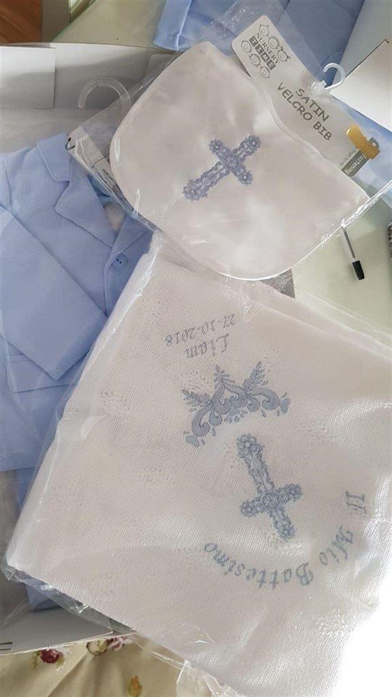 doopkleding doopdeken geboorte cadeau slabbetje mijn doop - Afbeelding 8