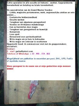 Medium ziener esoterie en Voodoo-priester (Vind de oplossing voor al uw problemen) - 1