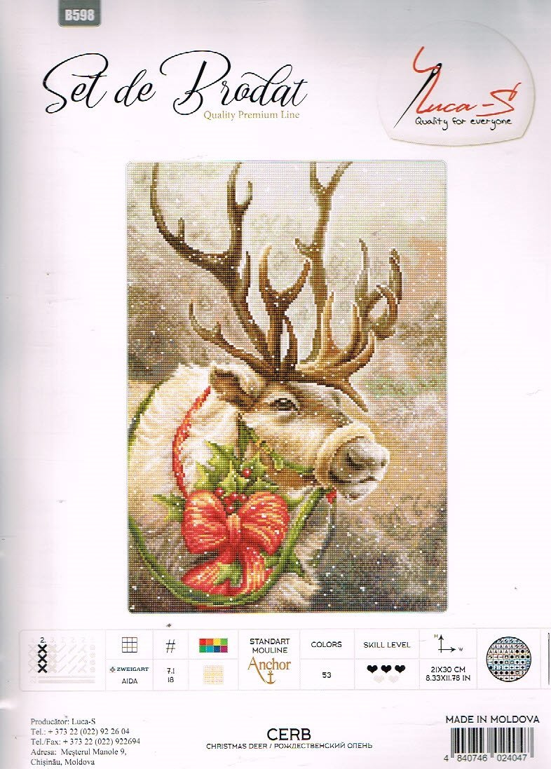 LUCA BORDUURPAKKET , CHRISTMAS DEER B 598 - nr. 1