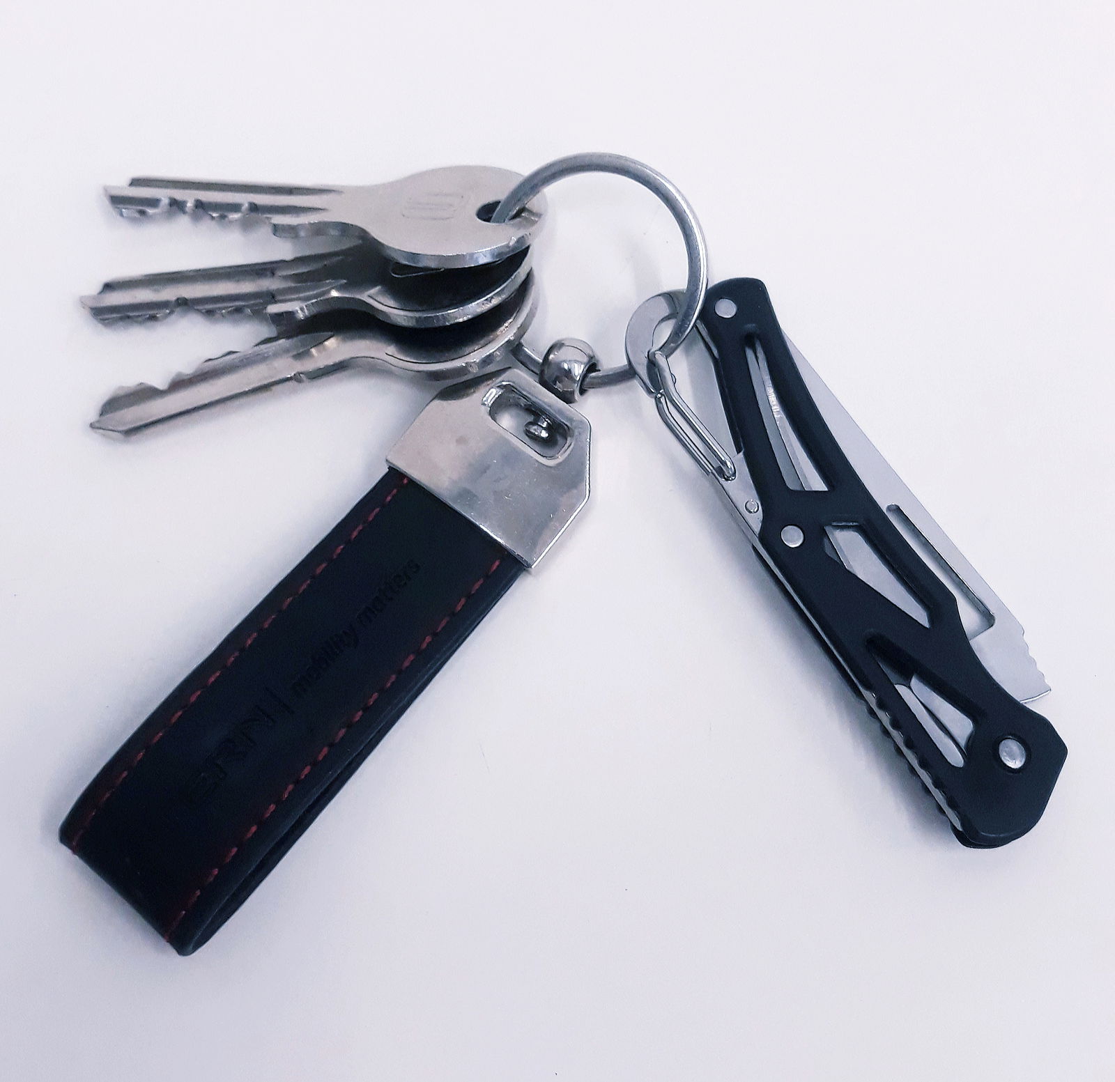 M06 Zwart Compact sleutelhanger zakmes - Afbeelding 2