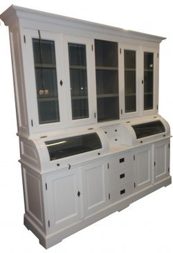 Grutterskast bolle kleppen wit - grijs 200 x 50/35 x 210cm