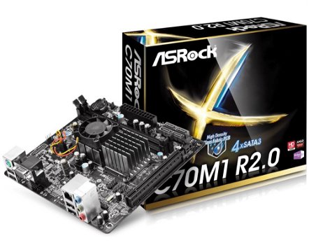 ASRock C70M1 R2.0 – Retail - onboard CPU | DDR3 | ITX - 0