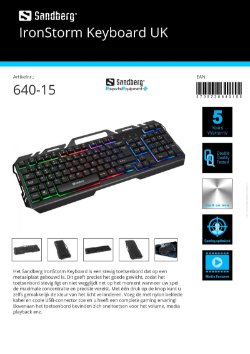 IronStorm Keyboard UK stevig gaming toetsenbord
