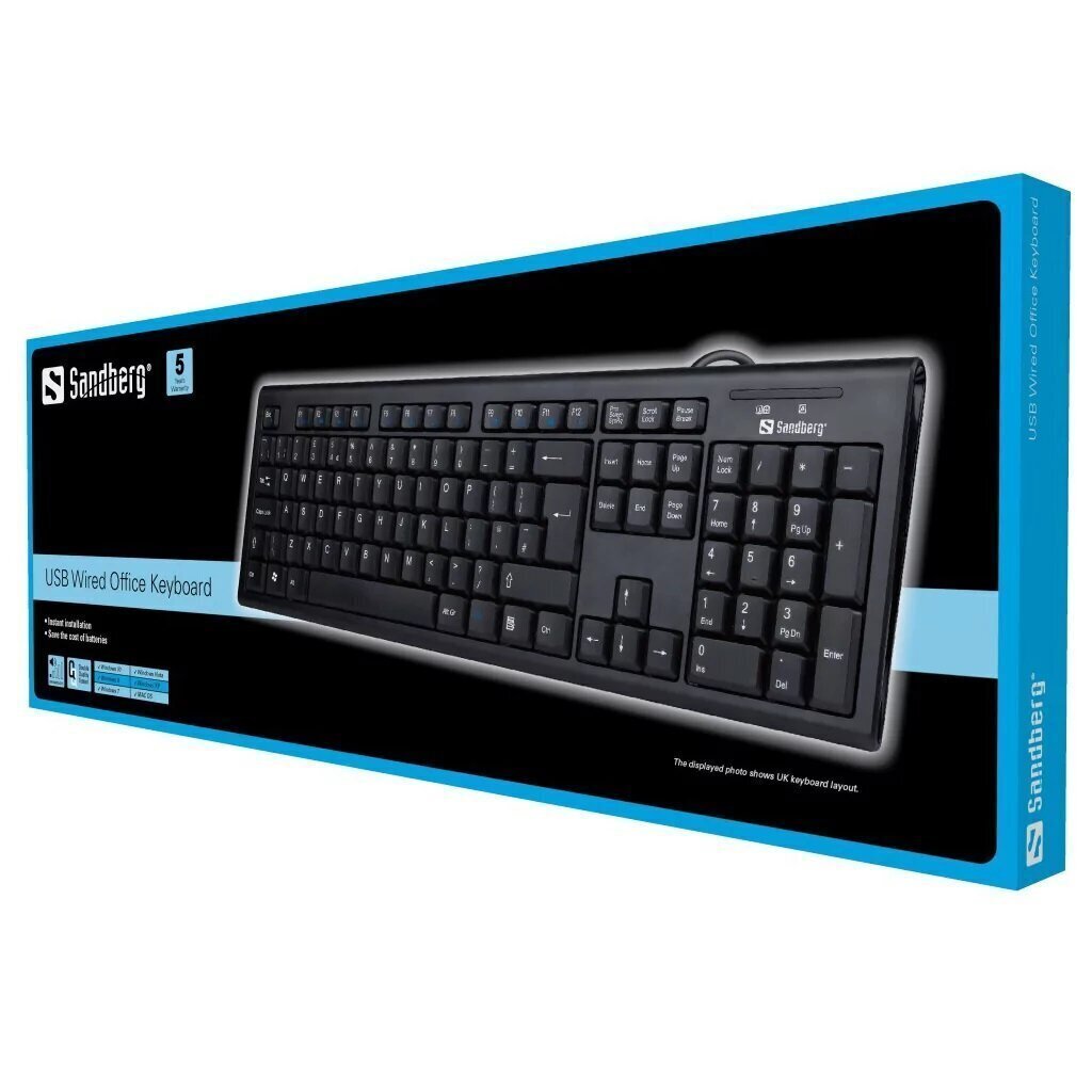 USB Wired Office Keyboard UK - Afbeelding 4