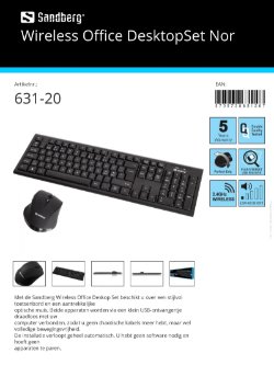 Wireless Office DesktopSet Nor toetsenbord en muis