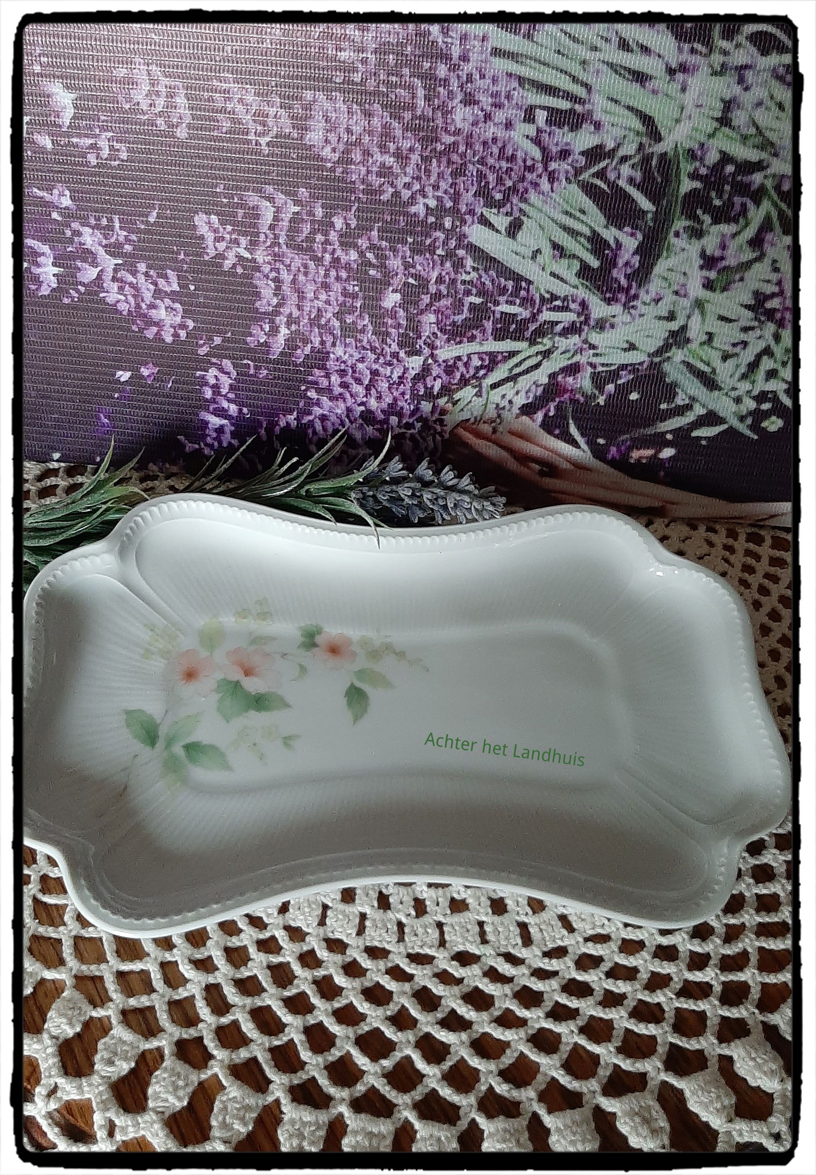 Servies, Porcelaine, Decoratie, Petit Four Limoges, Fragonard, Goudeville Paris, Bavaria, Romantisch - Afbeelding 5