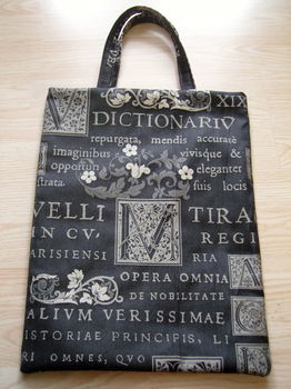 Handtas / shopper thema; Woordenboek/Dictionary Zwart & Ecru - 0