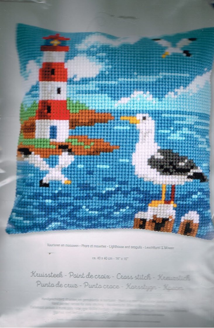 VERVACO BORDUURPAKKET KUSSEN, VUURTOREN en MEEUWEN - nr. 1