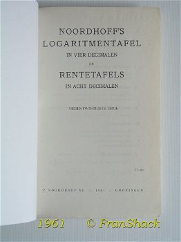 [1961] Noordhoff's Logaritmentafel, Noordhoff - 1