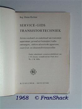 [1968] Service-Gids Transistortechniek, Richter, Kluwer - 1