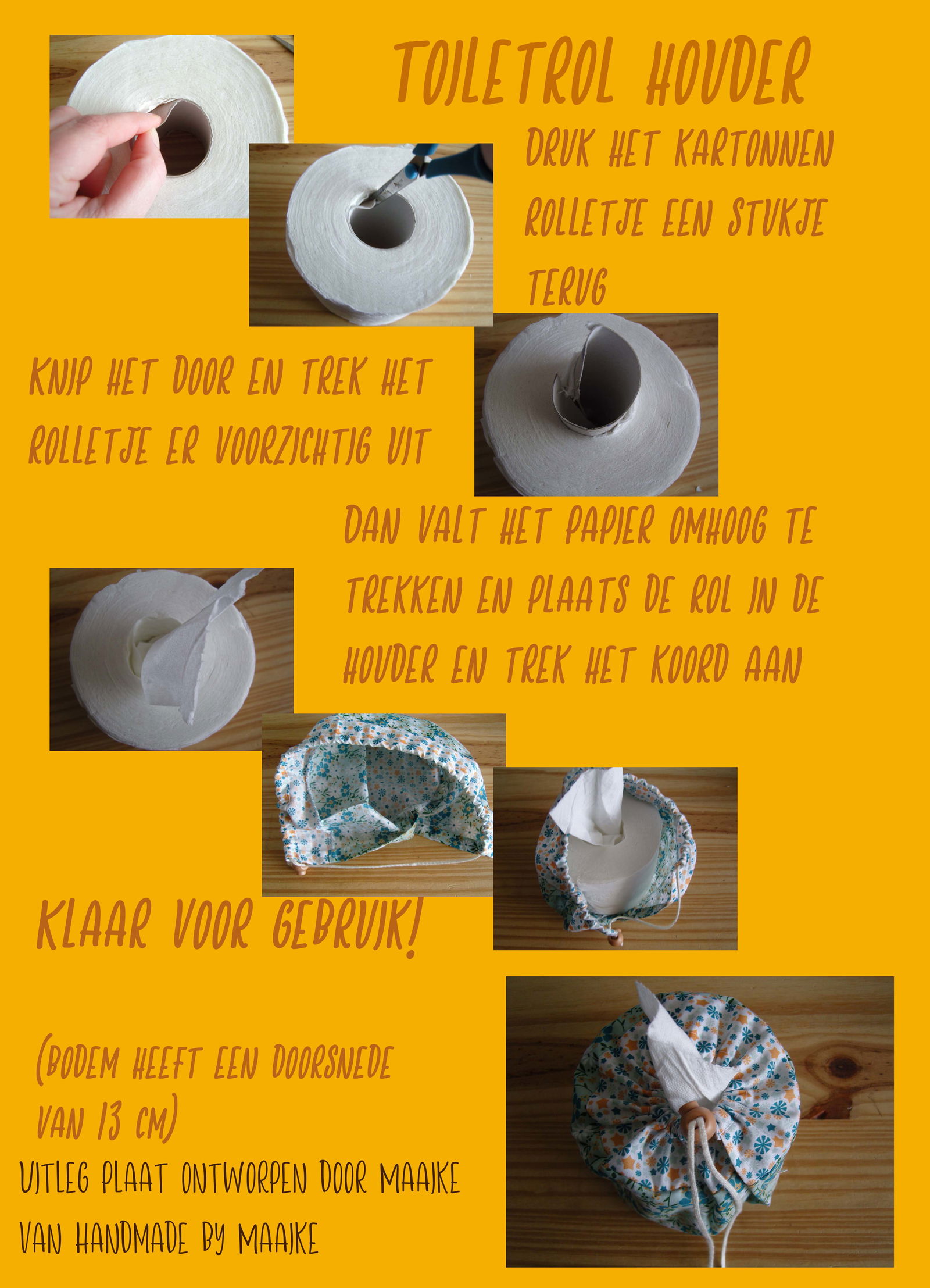 Toiletrolhouder voor camping of festival thema; Retro prints adv 12 - Afbeelding 2