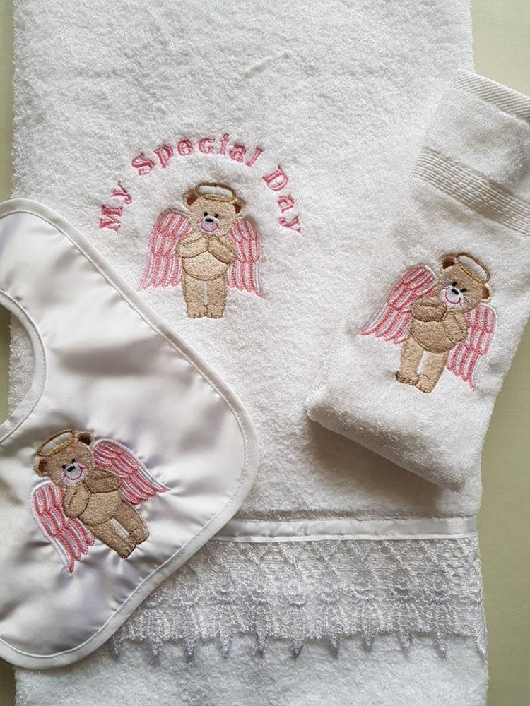 doopsokjes royaal kant en goud kruisje cadea doopkleding - Afbeelding 7