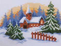 Borduurpakket WINTERLANDSCHAP NIEUW !