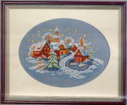 Borduurpakket WINTERDORP NIEUW !