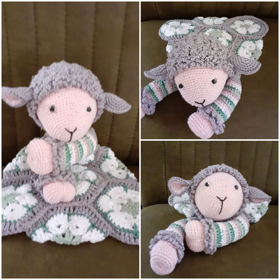 Knuffel schaap "gehaakt" - nr. 1