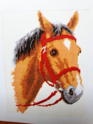 Borduurpakket voorbedrukt stramien PAARDENHOOFD NIEUW ! - nr. 1