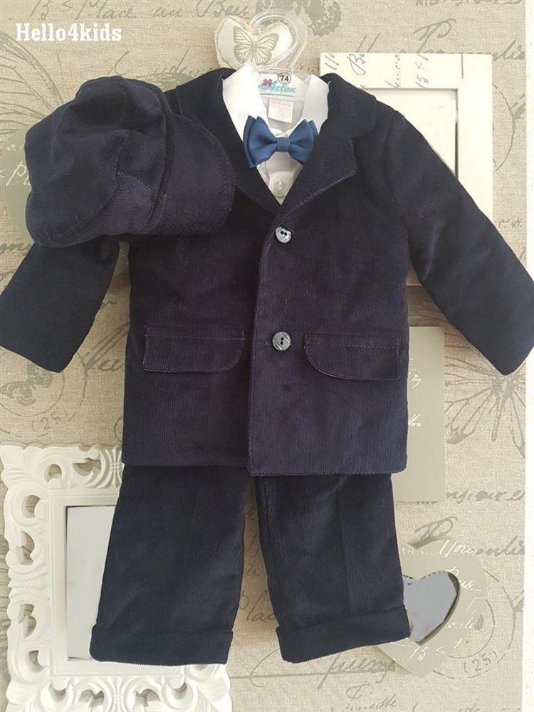 68 blauw baby kostuumpje bruidsjonker kleding doop Samuel - Afbeelding 2