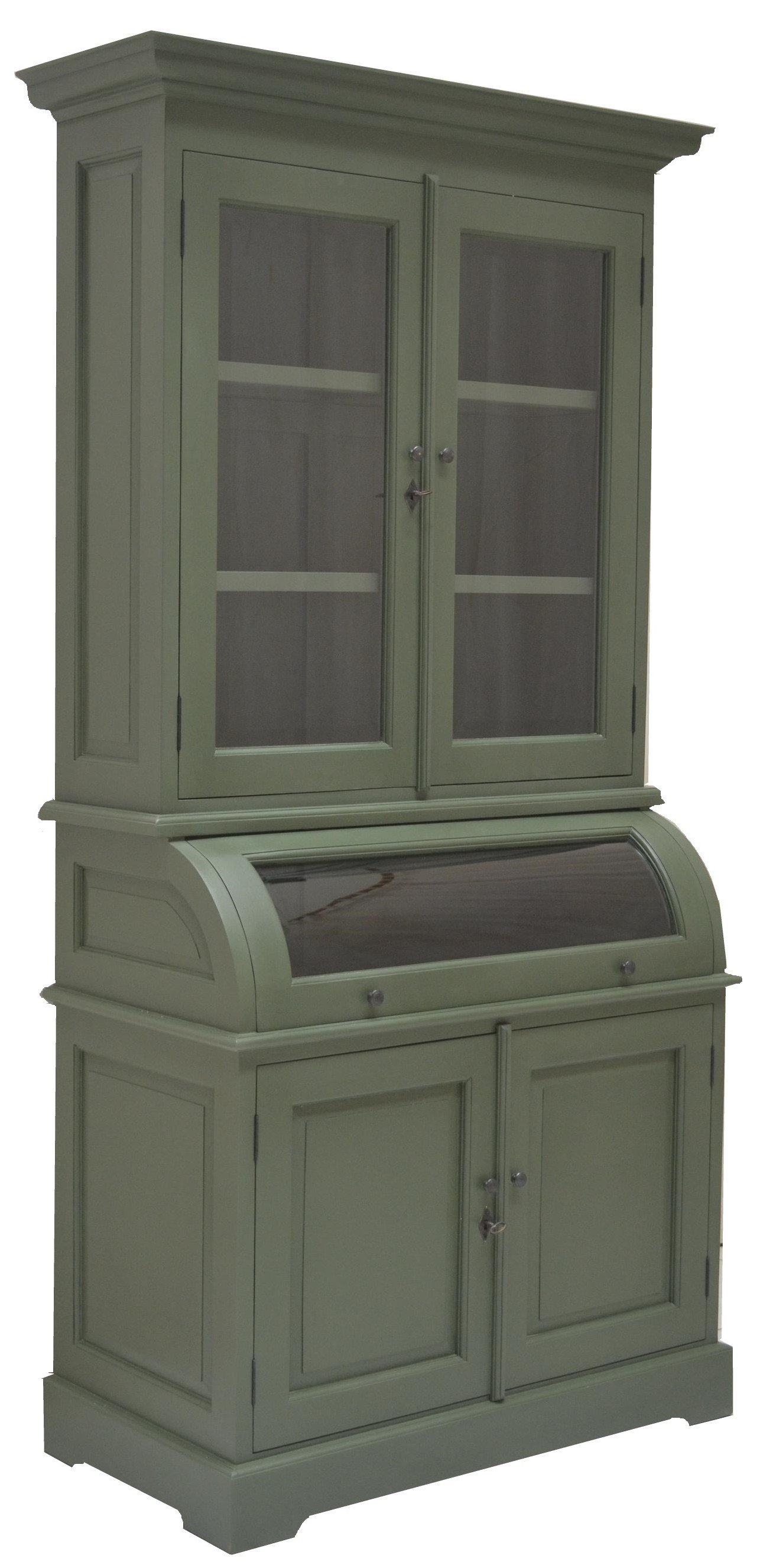 Buffetkast Bastiaan Engels groen 100 x 50/35 x 210cm bolle kleppen - nr. 1