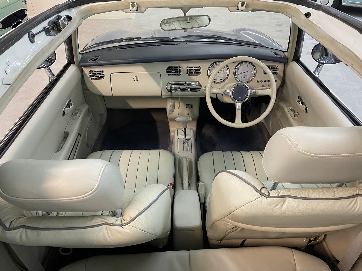 Unieke Nissan Figaro met slechts 42000km van 1e eigenaar - Afbeelding 7