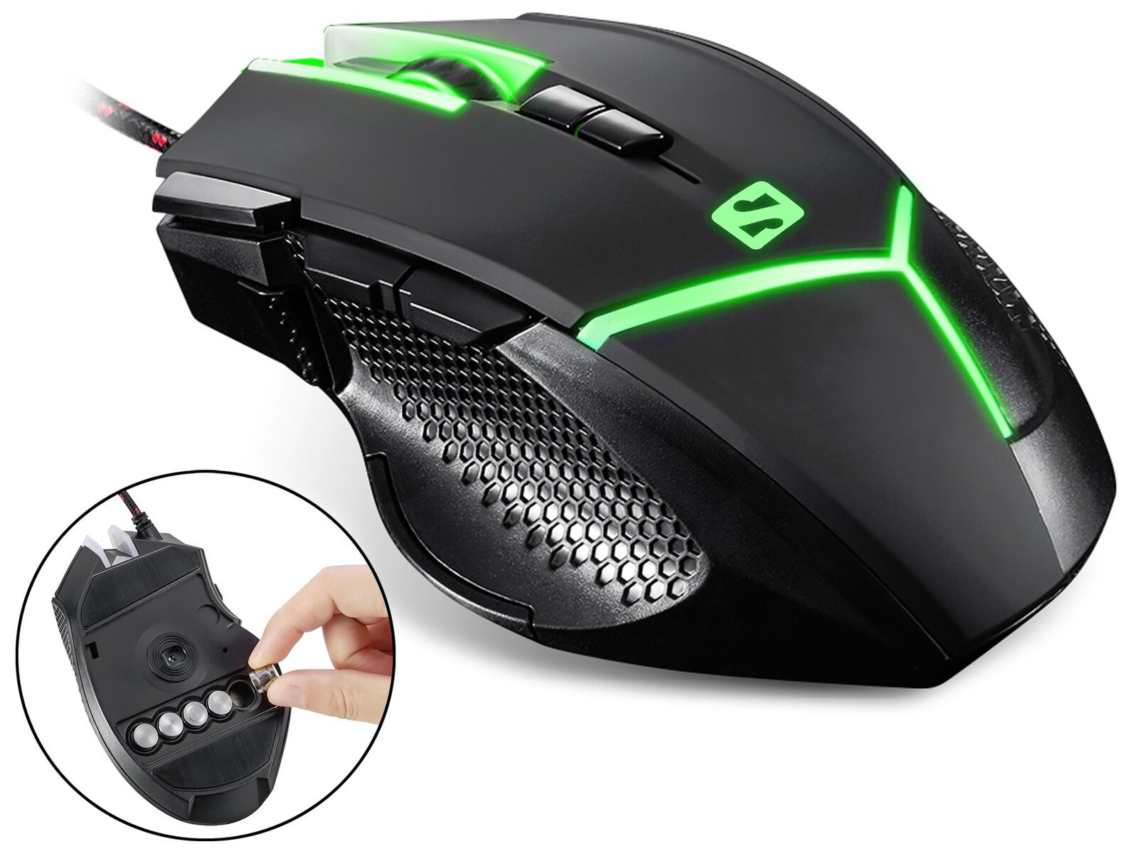 Destroyer FlexWeight Mouse games muis comfortabel bij lange gamesessies - Afbeelding 2