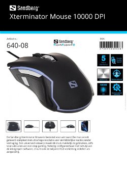 Xterminator Mouse 10000 DPI gamers bestemd voor winnaars!