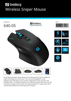 Wireless Sniper Mouse met of zonder de kabel bedraad en draadloos Gaming muis