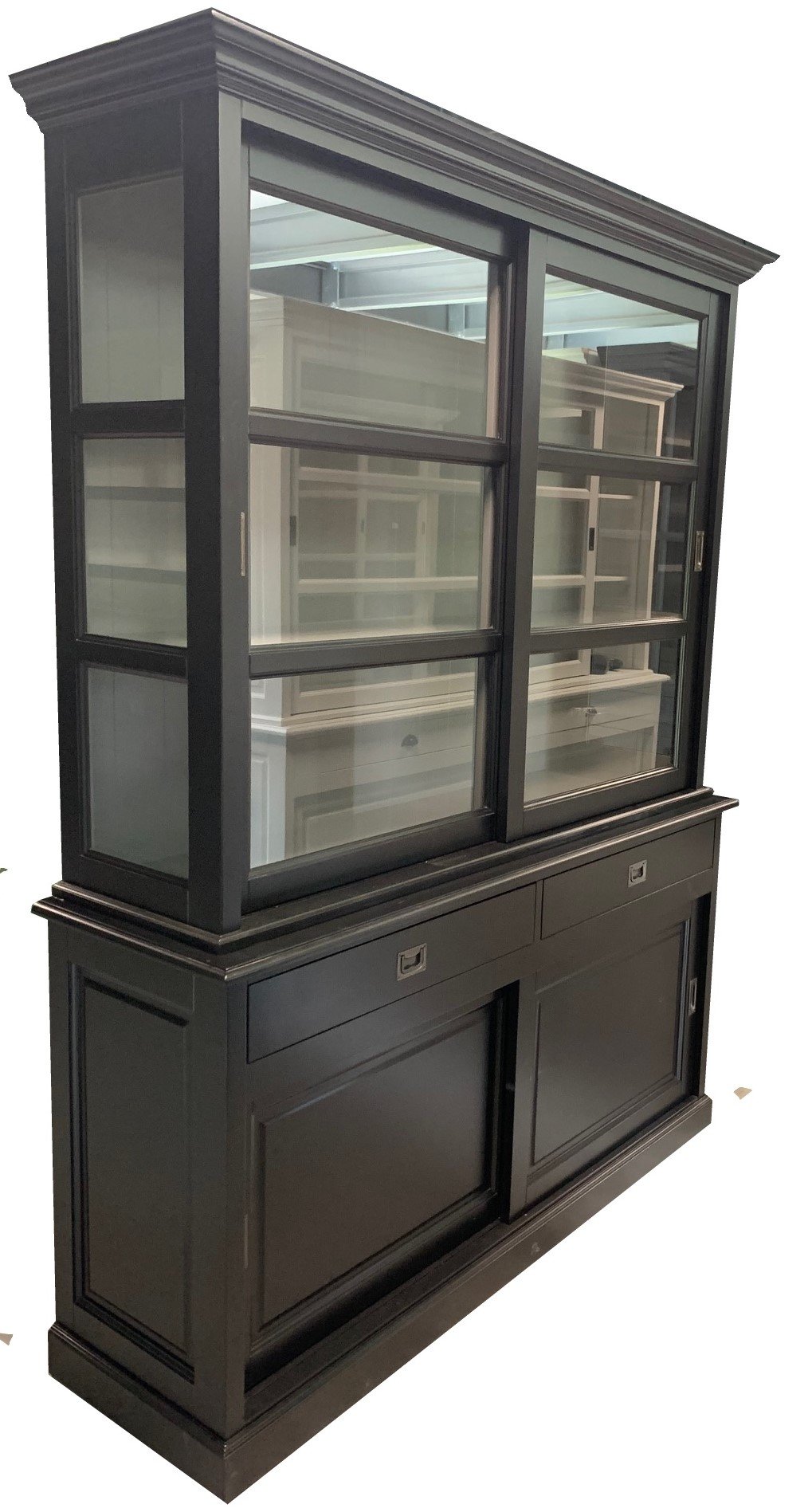 Buffetkast Putten zwart - grijs 160 x 50/40 x 220cm - nr. 1