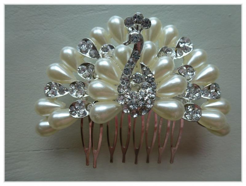 bruidsmeisje kroontje tiara strass communie bruiloft - Afbeelding 8