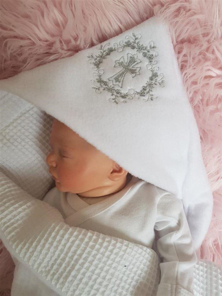 maxi coxi deken wikkeldoek doop doopdeken doopkleding wafel - Afbeelding 2