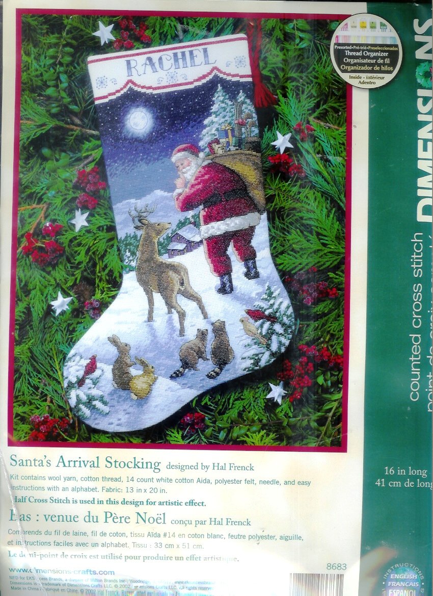 DIMENSIONS BORDUURPAKKET, SANTA's ARRIVAL STOCKING - nr. 1