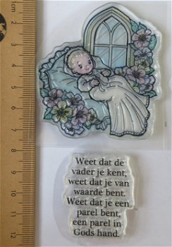 YCCS10002 --- BABY in DOOPSKLEED met BIJPASSENDE TEKST --- NIEUW - 1