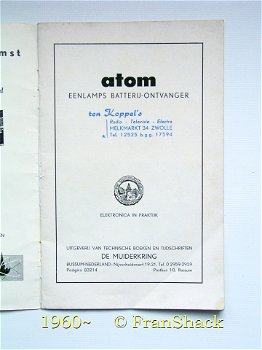[1958~] 'ATOM' eenlamps MG-ontvanger, Muiderkring - 1