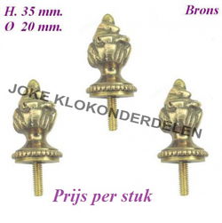 == Klok tolletje = brons = gebruikt= 20055