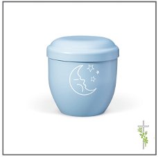 Kinderurn blauw met een maan