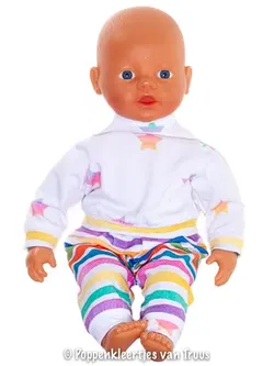 Baby Born 32 cm Pyjama multistreep/sterrren