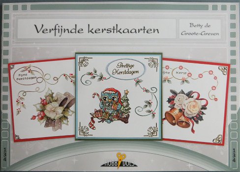 HOBBYDOLS BOEKJE nr. 134 --- Verfijnde kerstkaarten - 0