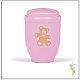 Roze urn met goudkleurige teddy beer - 0 - Thumbnail