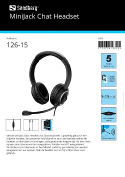 MiniJack Chat Headset voor smartphone + adapter voor pc
