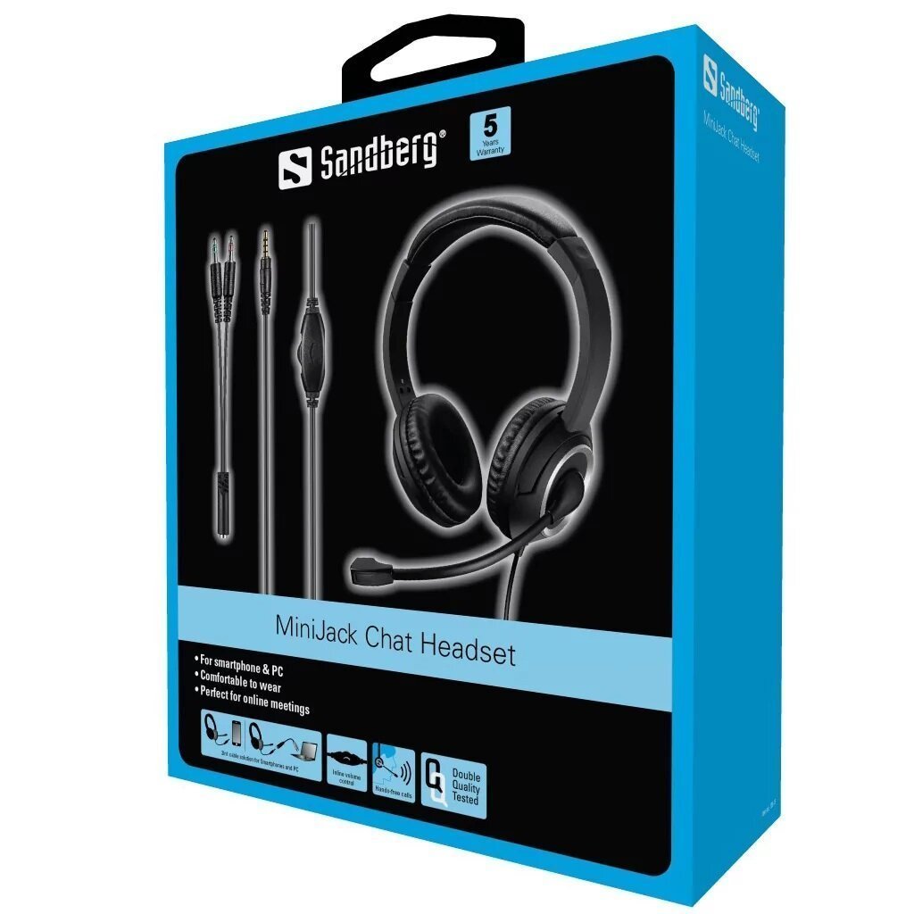 MiniJack Chat Headset voor smartphone + adapter voor pc - Afbeelding 6