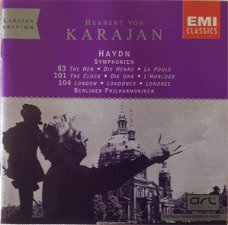 Herbert von Karajan -  Haydn: Symphonies 83 "The Hen", 101 "The Clock" & 104 "London" (CD) Nieuw  