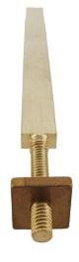 Messing geleidestang voor slinger Engels staande klok met vierkante messing afstelmoer.