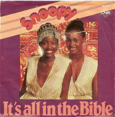 Snoopy  ‎– It's All In The Bible  (Vinyl/Single 7 Inch)